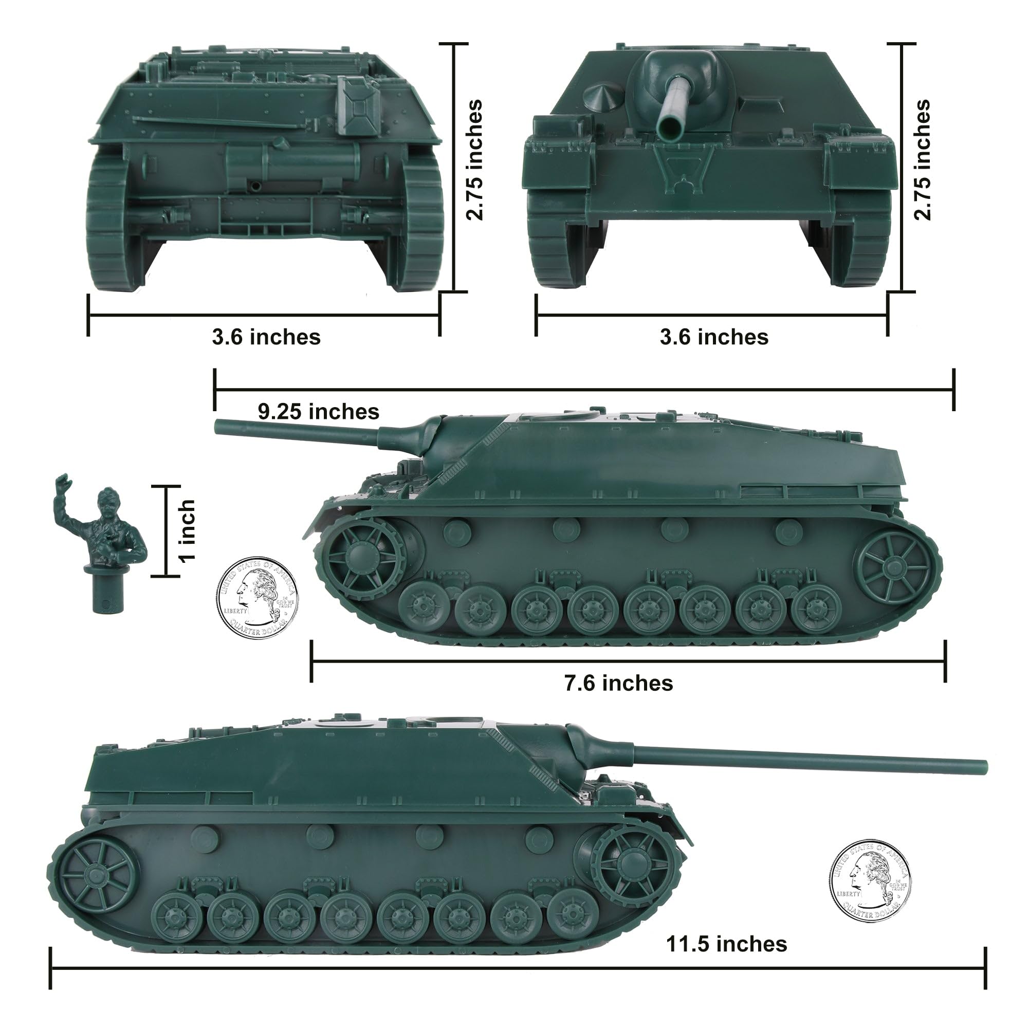 BMC WW2 German Jagdpanzer IV Tank Destroyer - Forest Green 1:32